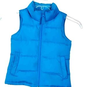 Lands' End Turquoise Puffy Vest